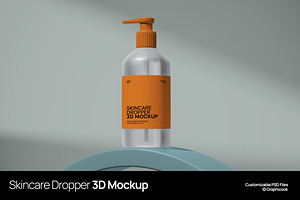 Skincare Dropper 3D Mockup, a Packaging Mockup by graphicook