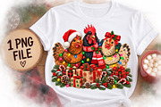 Chicken Christmas PNG, a Seasonal Illustration by Watercolor design (Thumbnail 2 of 3)