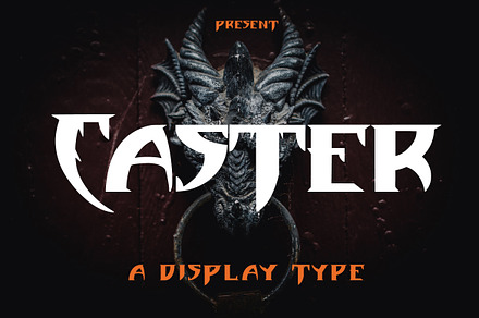 Caster - Display Type  Font, a Handwritten Font by Arendxstudio