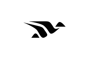 simple bird logo, a Branding & Logo Template by ZHR Creative