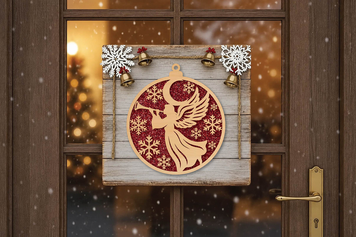 Christmas Angel Ornament SVG, an Object Graphic by DreamPrint404 (Photo 2 of 4)