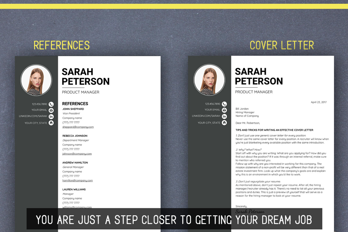 Modern RESUME TEMPLATE with Photo, a Resume Template by LevelUpResume (Photo 5 of 5)