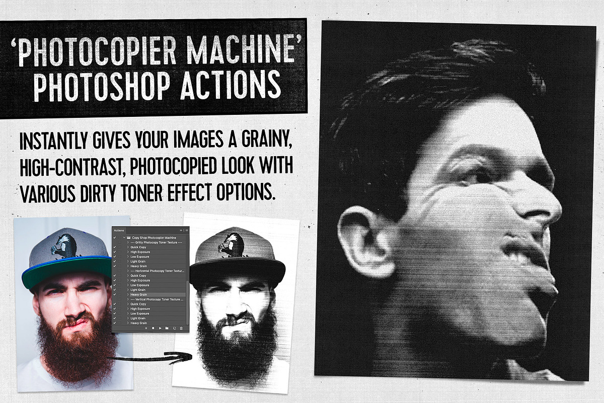 Copy Shop Photocopy Effects Kit, a Brushes & More by Spoon Graphics (Photo 2 of 7)