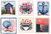 Summer Postage Stamp Clipart, an Illustration by Designworld (Thumbnail 3 of 6)