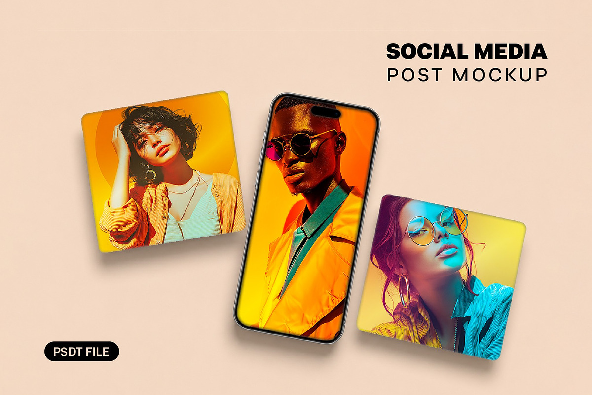 Social Media Post Mockup, a Social Media Template by studiogstock (Photo 1 of 2)
