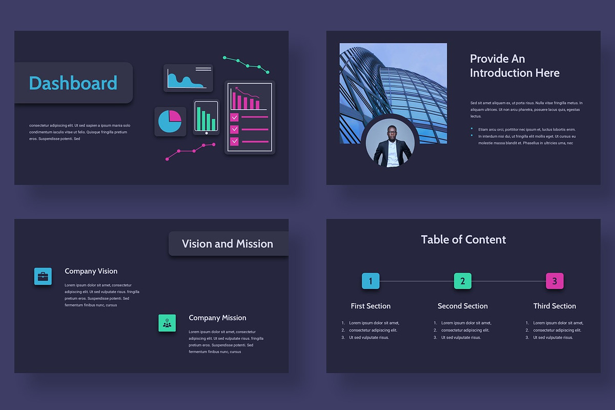 Dashboard Presentation Template, a Presentation Template by BumbleGraph Studio (Photo 3 of 6)