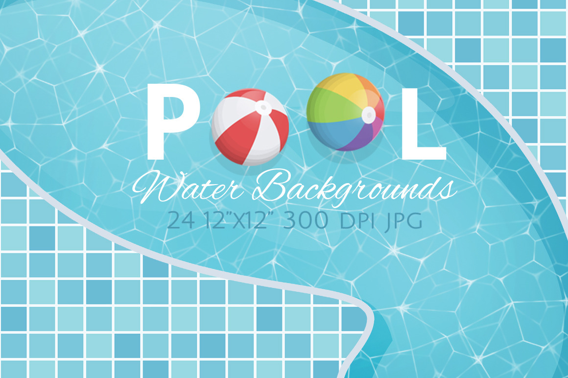 Swimming Pool Backgrounds, a Pattern Graphic by Dapper Dudell