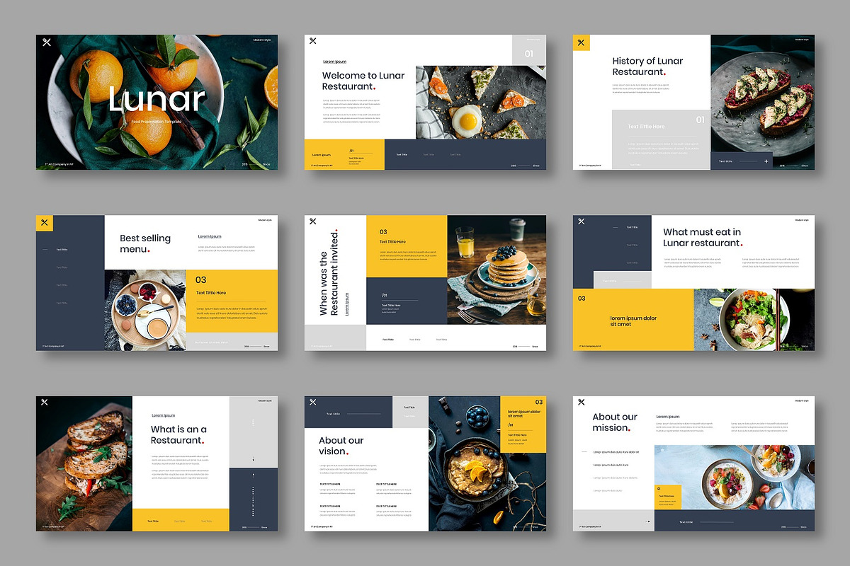 Lunar - Food Business Google Slide, a Presentation Template by Dens Creative Studio (Photo 2 of 6)