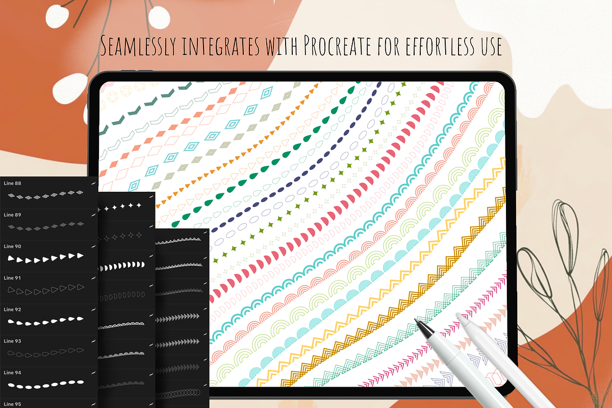 Procreate Boho Line Brushes, a Brushes & More by HopeArtIllustration (Photo 2 of 5)