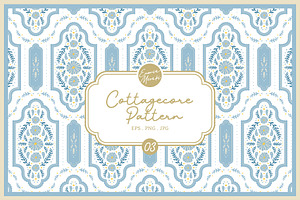 Cottagecore Pattern 3 Vintage Flower, a Pattern Graphic by Euonia Meraki
