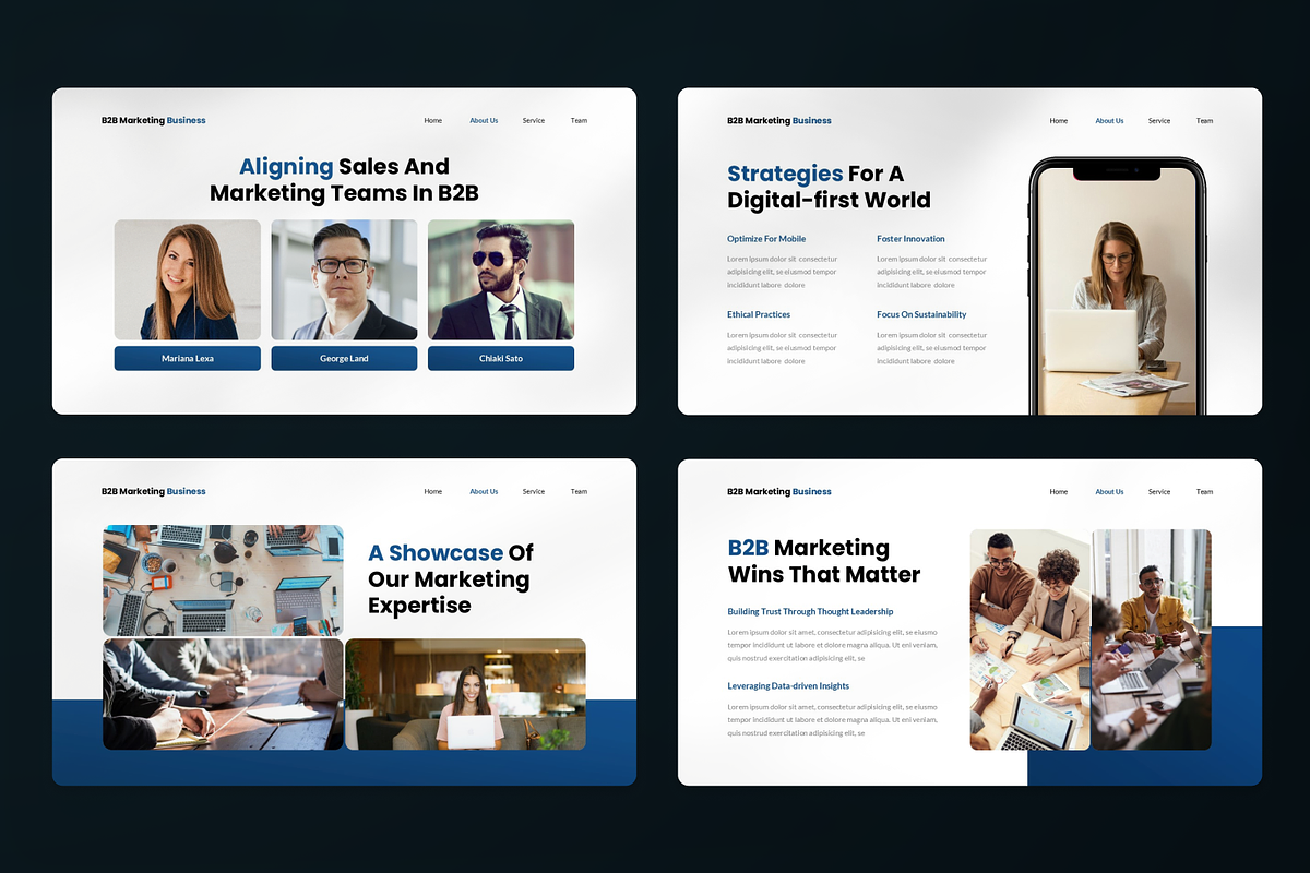 B2B Marketing Business PowerPoint, a Presentation Template by SquidPixey (Photo 5 of 7)