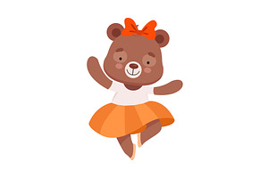 Smiling Bear Character Wearing, an Animal Illustration by TopVectors