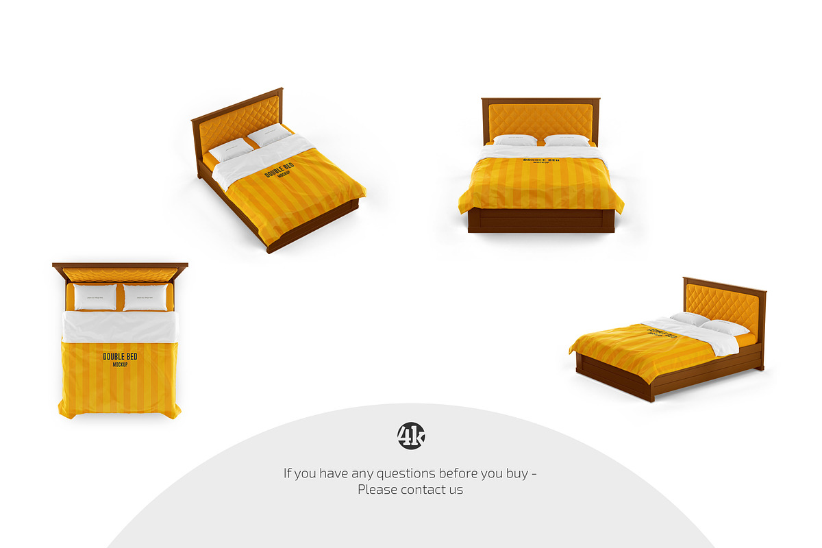 Double Bed Mockup Set, a Household Mockup by Country4k (Photo 4 of 4)