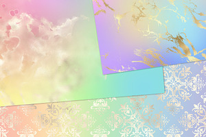 Pastel Rainbow Shimmer Backgrounds