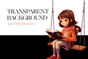 Bookworm Clipart, Books, Reading PNG, an Education Illustration by BrushstrokeArtGB (Thumbnail 7 of 9)