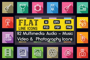 Media - Audio, Video & Photo Icons