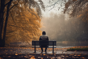 A lone individual finds solace on a, a Photo by Iftikhar Alam