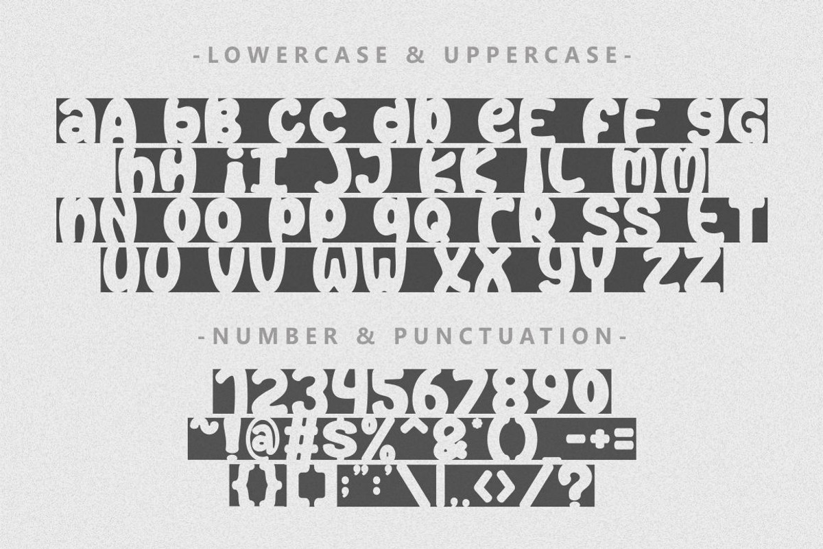 Block Space - Negative Space Font, a Font by PutraCetol Studio