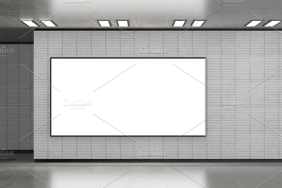 Billboard Banner mock up in subway, a Mockup by Olesya Morokhovets (Photo 2 of 4)