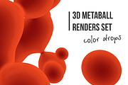 3d metaballs: color drops, an Object Graphic by ghost friend's shop (Thumbnail 1 of 2)