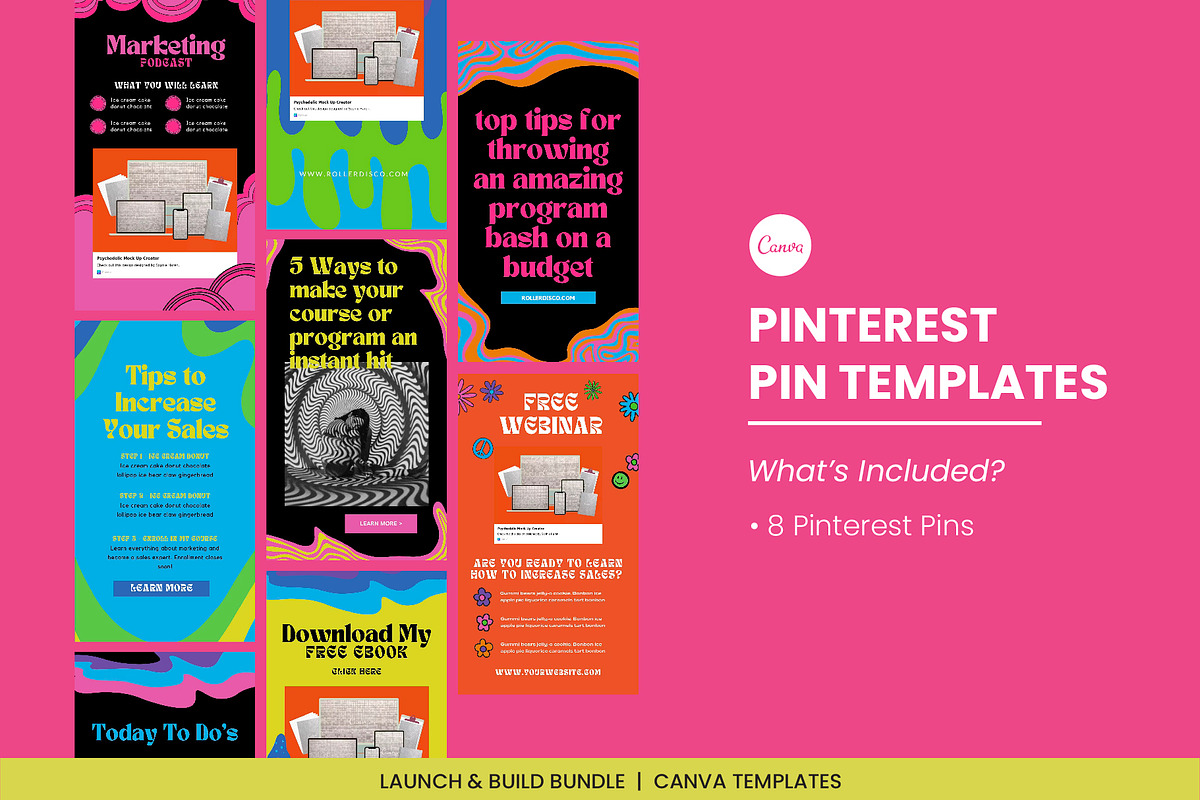 Psychedelic Canva Social Media Pack, a Social Media Template by WorkShy Studio (Photo 8 of 12)
