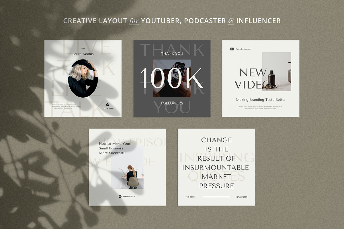 Influencer Instagram Pack | PS CANVA, a Social Media Template by Visuel Colonie® (Photo 7 of 18)