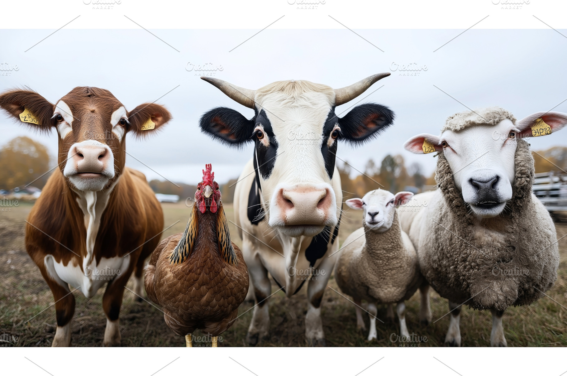 Close-up of farm animals including, an Animal Photo by Sergey Kotenev