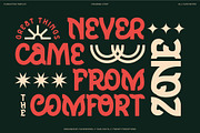 Mannish All Caps Retro Display Font, a Slab Serif Font by Wortfice (Thumbnail 4 of 11)
