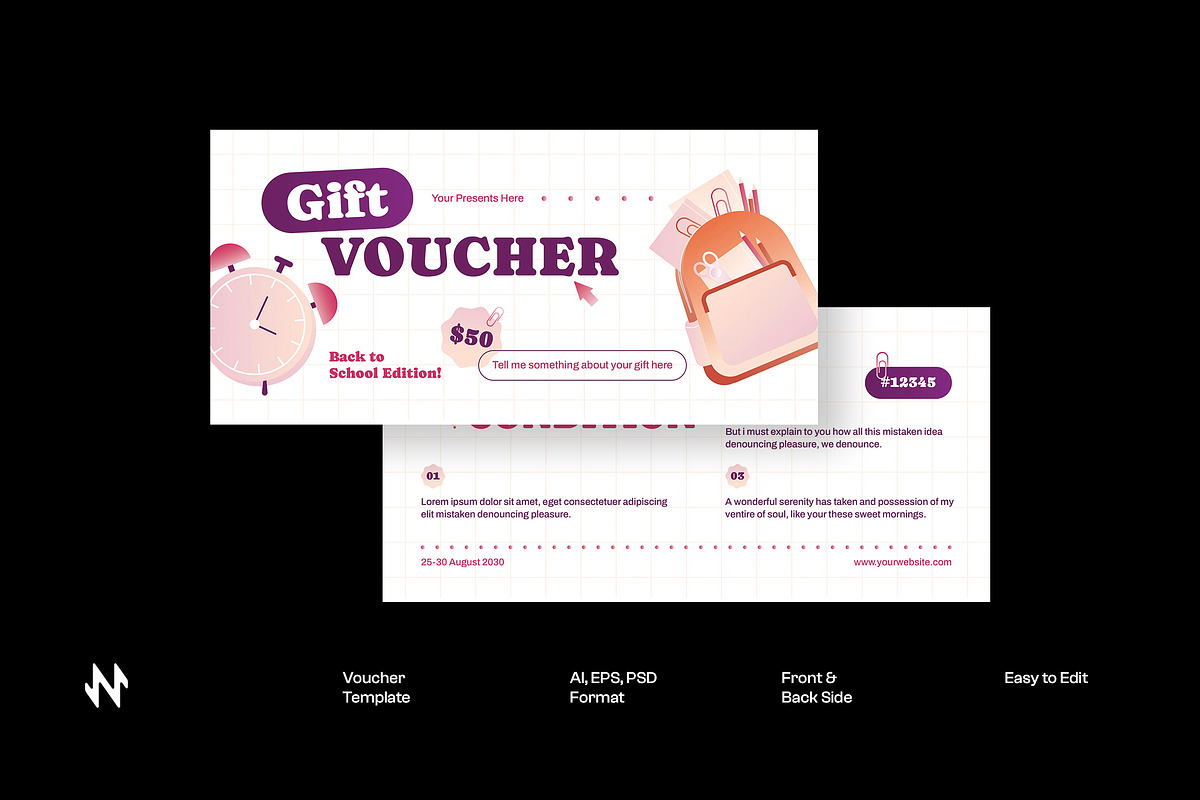Modern Back to School Voucher
