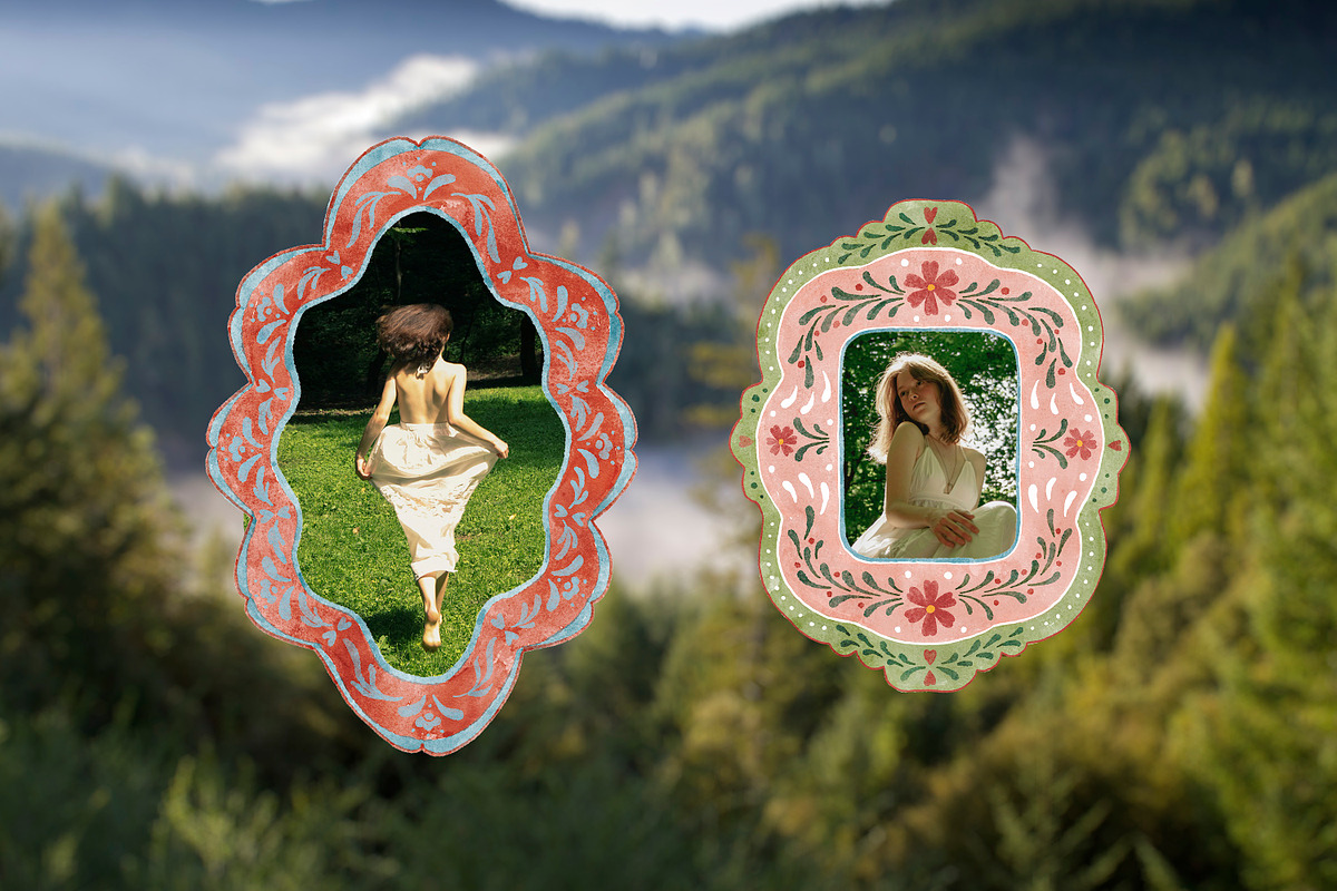 Folk Cottagecore Frames Collection, a Decorative Illustration by Les Frolova (Photo 4 of 12)
