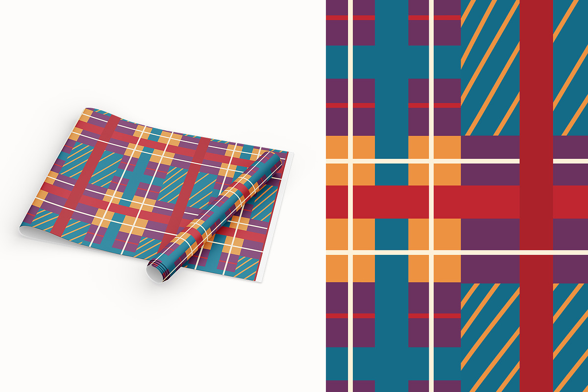 Checkered & Plaid vector patterns, a Pattern Graphic by Carpet Tapete Pretzel (Photo 11 of 13)
