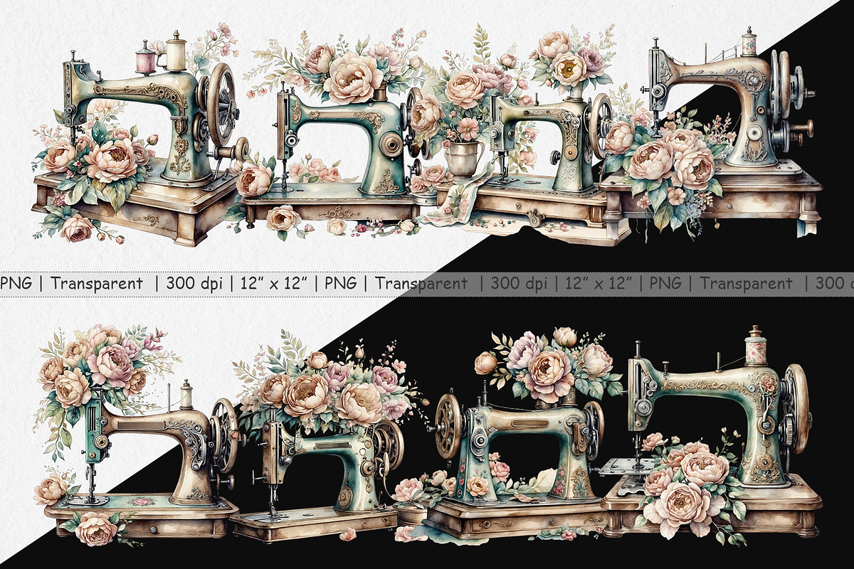 Sewing Machine Clipart, a Graphic by Artnoy (Photo 2 of 5)