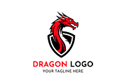 Dragon Powerful Emblem Logo Design, a Branding & Logo Template by Megafox Studio (Thumbnail 1 of 2)