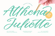 Althena Juliette Modern Elegant, a Script Font by stylishtype.co (Thumbnail 1 of 20)