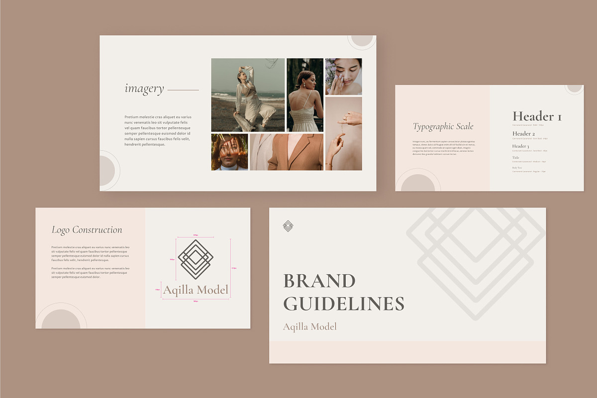 Aqilla – Fashion Brand Guidelines, a Presentation Template by Rukuru Studio (Photo 3 of 7)