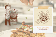 Pasta La Pasta. Food illustrations., a Food Illustration by Annakniaz (Thumbnail 10 of 18)