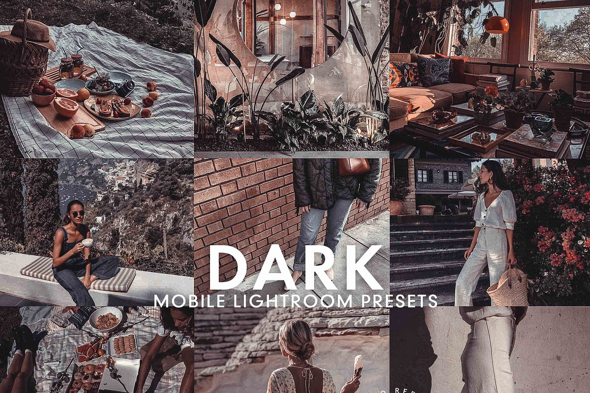 5 DARK MOBILE LIGHTROOM PRESETS, a Layer Style Add-On by STUDIO REFINERY (Photo 1 of 8)