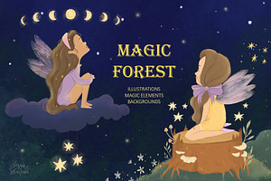 Magic forest and fairies