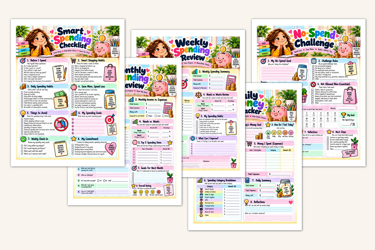 Allowance Budget Planner, a Stationery Template by Designmela01 (Photo 3 of 5)