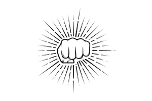 Fist Punch vector illustration
