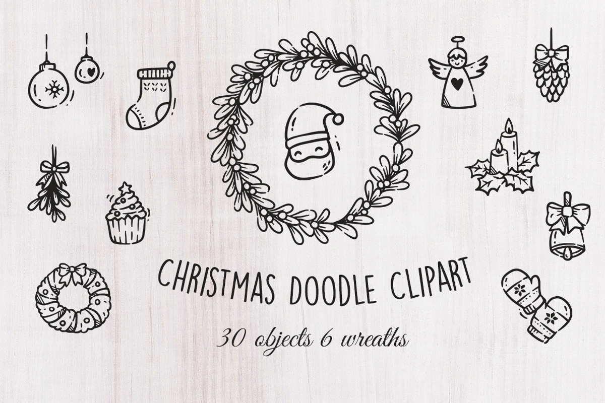 Christmas doodle objects, an Object Graphic by Ladle&co. (Photo 1 of 2)