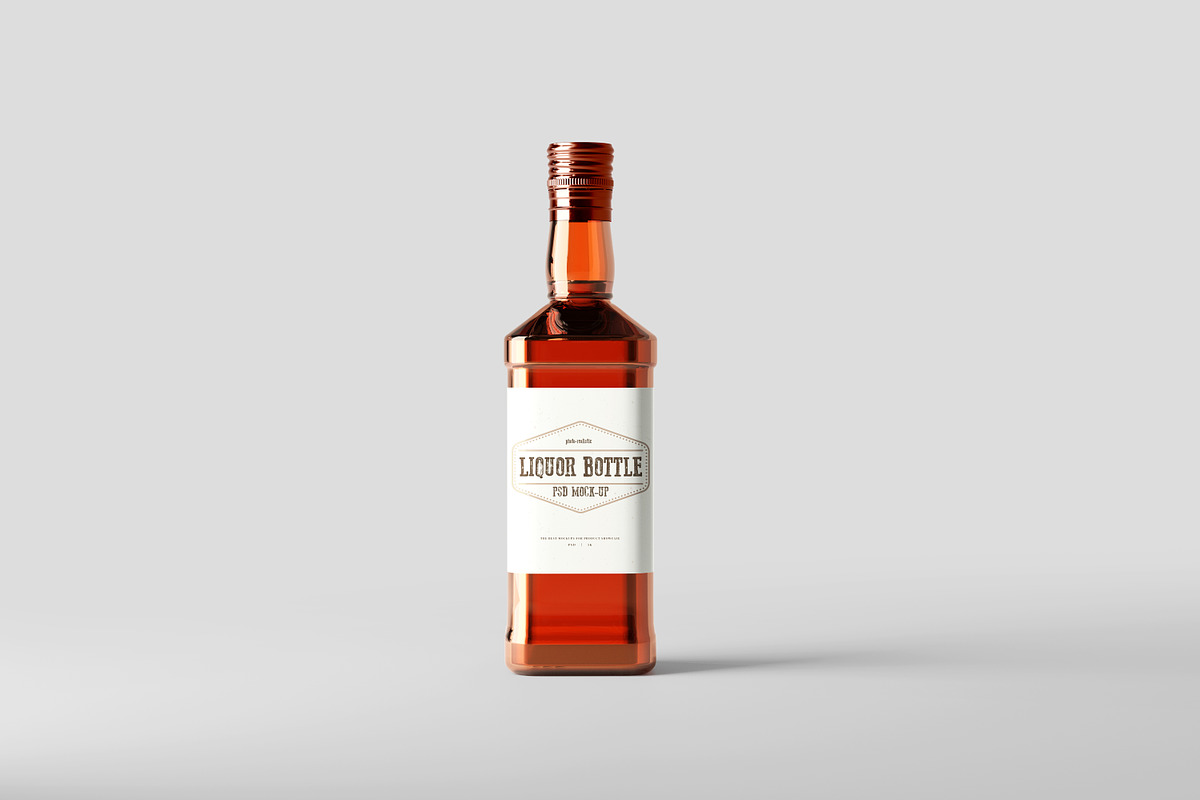 Square Liquor Bottle Mockup, a Cups & Container Mockup by pmvch (Photo 2 of 15)