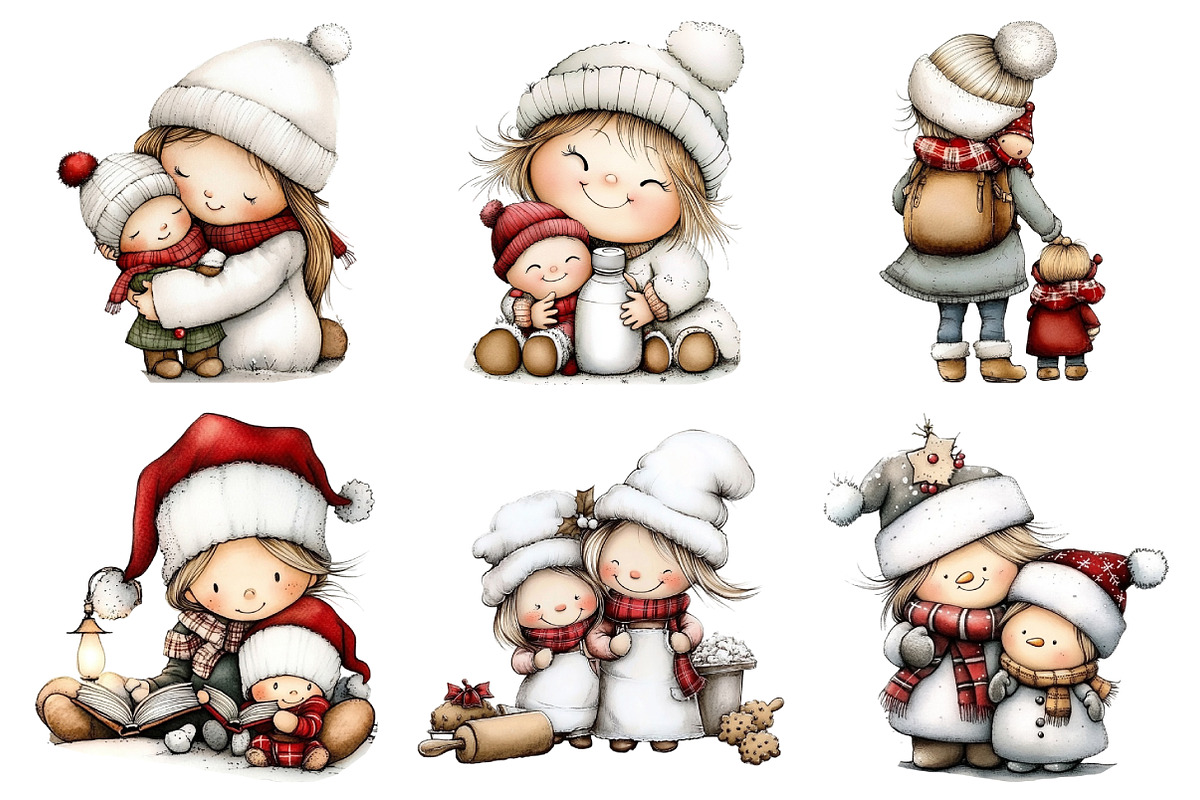 Mom Child Clipart, an Illustration by Daily.Designs (Photo 3 of 4)