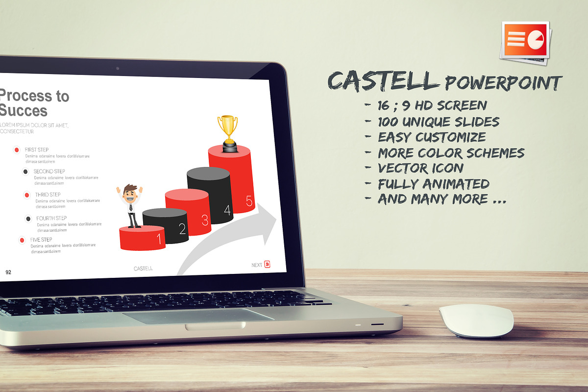 Castell Powerpoint Template, a Presentation Template by DesignCorner (Photo 1 of 5)