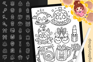 200 Procreate Halloween Stamps