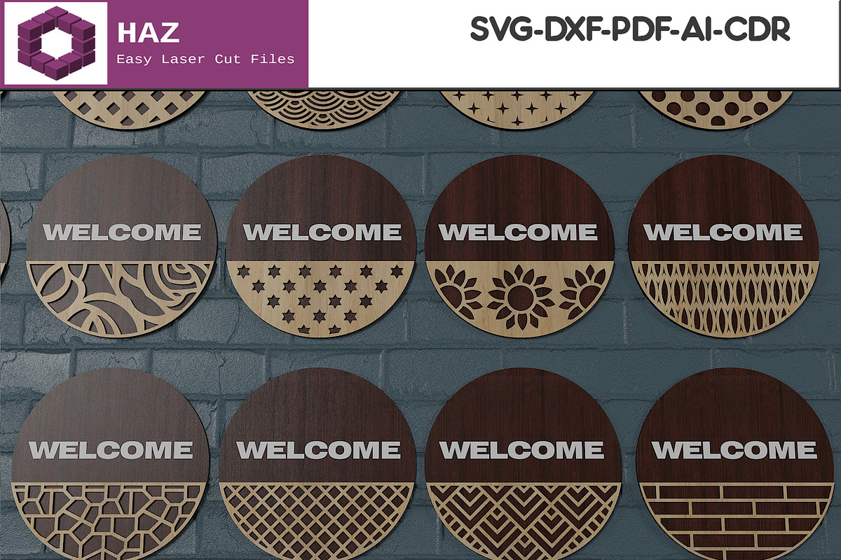 Laser Cut Welcome Sign Bundle 288, a Graphic by AtacanDigital (Photo 2 of 6)