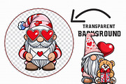 Valentine Gnome Clipart, an Illustration by Libby Wishes (Thumbnail 4 of 7)