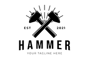 forging hammer gavel silhouette logo, an Object Graphic by Rizkaarishandy_shop (Thumbnail 1 of 2)