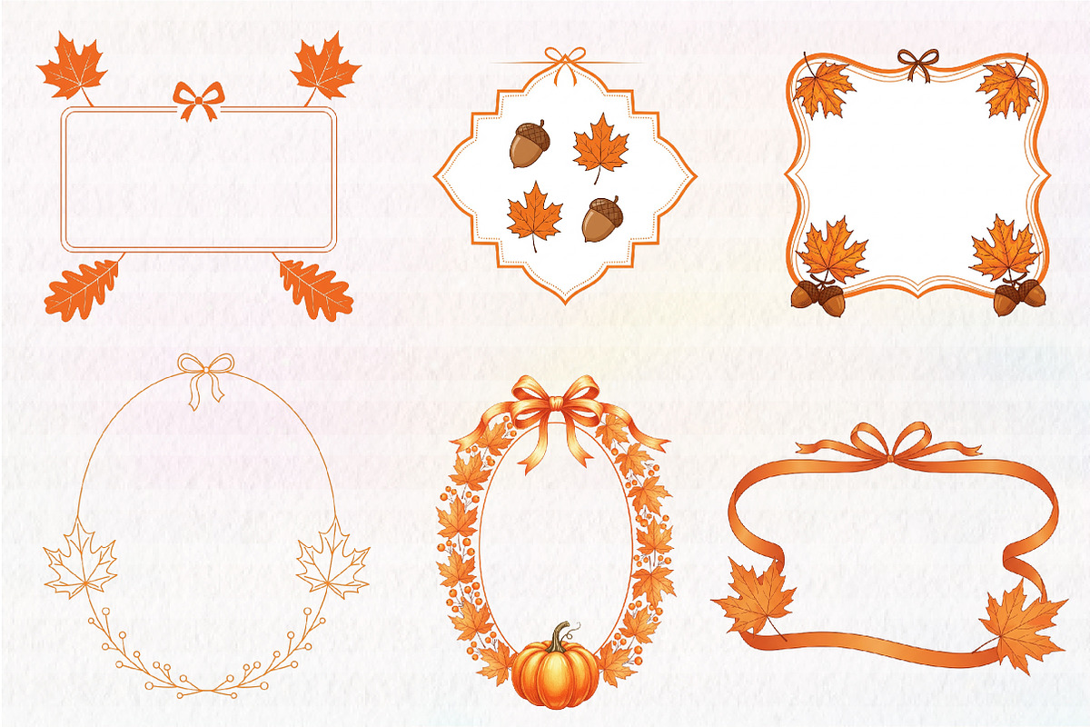 Coquette Fall Autumn Halloween Frame, an Illustration by CreationArt (Photo 2 of 5)