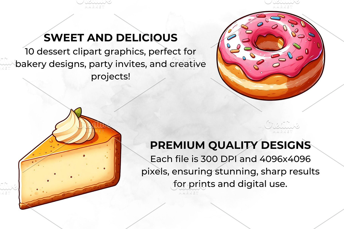 Dessert PNG Graphics Bakery Clipart, a Food Illustration by QM_ART (Photo 3 of 7)